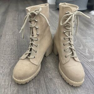 Vintage Suede Lug Boots